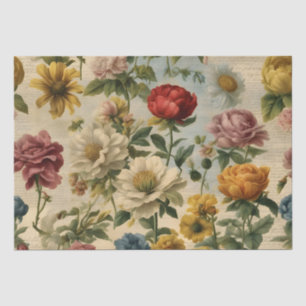 Flores Ecléticas Papel de carta Antigo