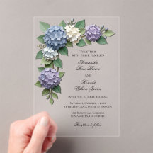 Flores Elegantes de Hortênsia Acrílico Casamento