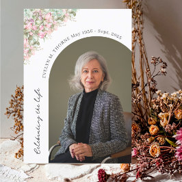 Flores Elegantes em Aquarela Funeral Foto Condolên