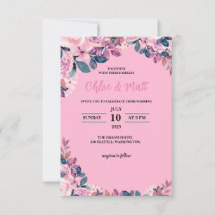 FLORES ELEGANTES ON-LINE DE CONVITES DE modelo WED