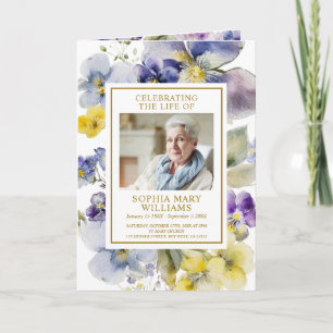 Flores Elegantes Programas Funerais De Foto Memori