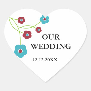 Flores elegantes que Wedding etiquetas