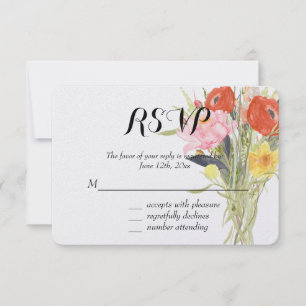 Flores em Aquarela RSVP