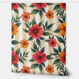 Flores em Cores Sunset em Stripes Tan