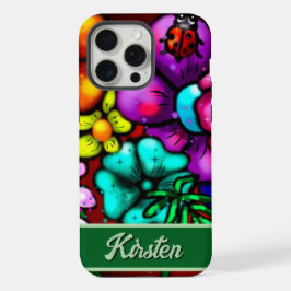 Flores em Estilo Grafite & Joaninha Personalizado