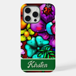 Flores em Estilo Grafite & Joaninha Personalizado