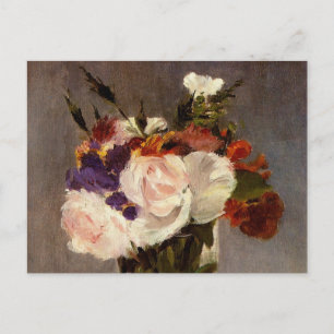 Flores em um Vaso de Cristal - Cartão Postal