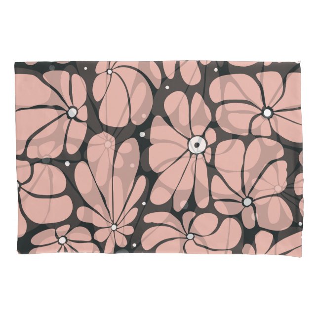 Flores estilizadas, padrão floral uniforme. (Frente)