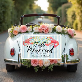 Flores Faixa de Carro Casamento Vibe Costeira