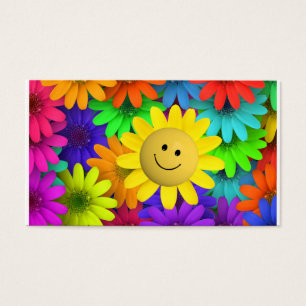 Flores felizes bonitos da cara