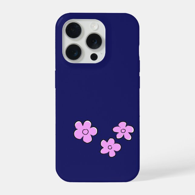 Flores Felizes - Rosa no Azul Escuro (Verso)
