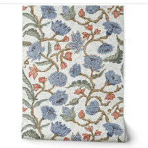Flores Florais Azuis Chinoiserie Chintz (L)
