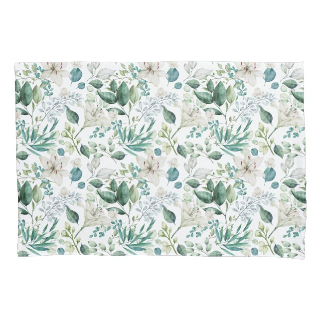Flores Florais Brancas Folhagens Eucalipto Elegant (Frente)