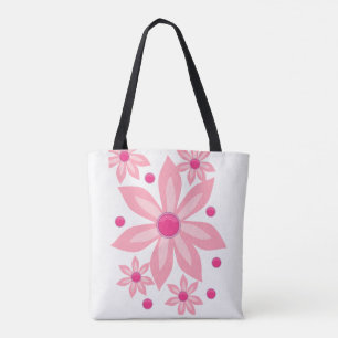 flores florais de tote bag