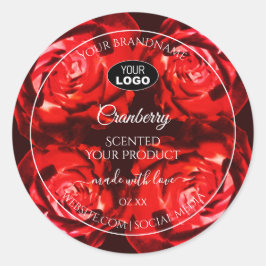 Flores Florais Etiquetas de produto Rosas vermelha