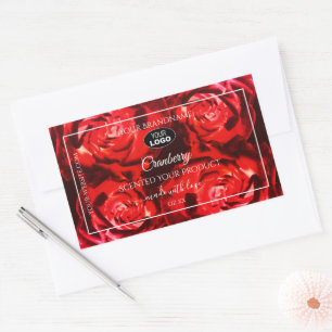 Flores Florais Etiquetas de produto Rosas vermelha