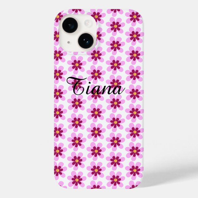 Flores Florais Rosa E Amarelo (Verso)