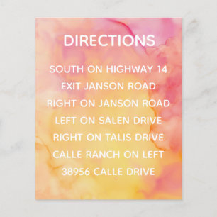 Flores Frescas da Placa de Inserção do convite de 