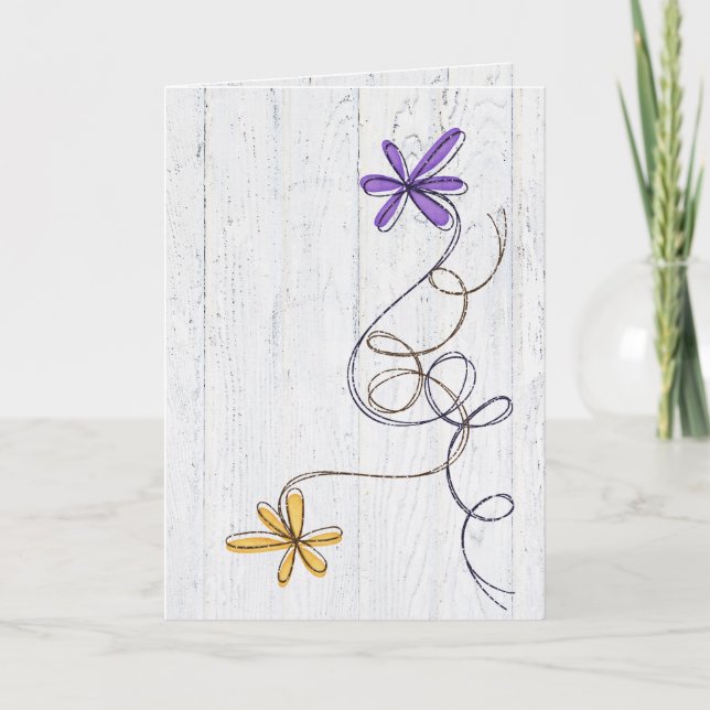 Flores Glitter Conseguem Um Cartão Bem Em Breve (Frente)