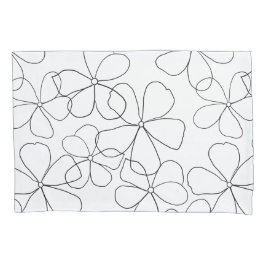 Flores Grandes Pretas e Desenhadas À Mão