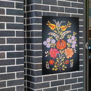 Flores húngaras de cores vivas, poster