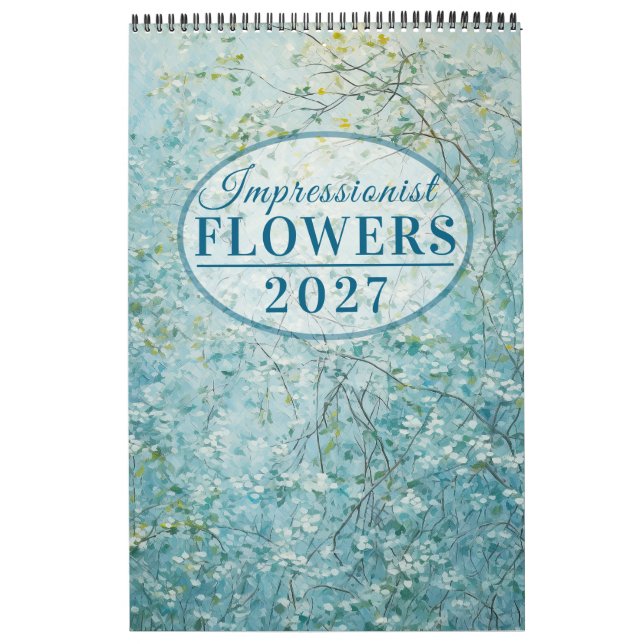 Flores Impressionistas Calendário 2026 (Capa)