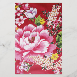 Flores japonesas do quimono