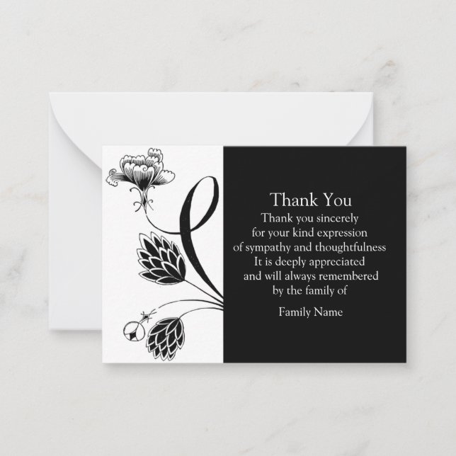 Flores Japonesas Obrigado Cartões (Frente)