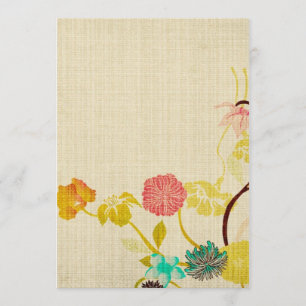 Flores japoneses vintage Convite