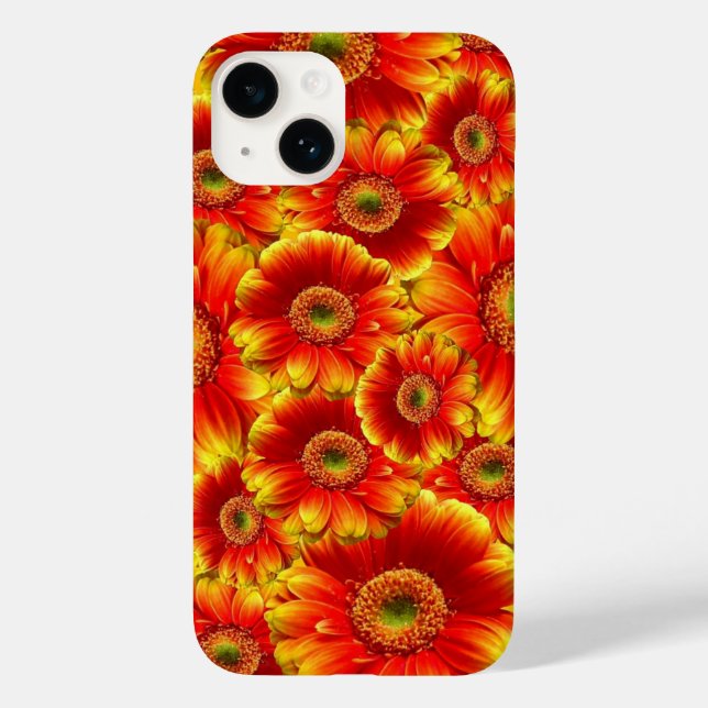 Flores Laranja Brilhante (Verso)