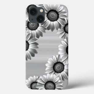 Flores lindas, brancas e pretas