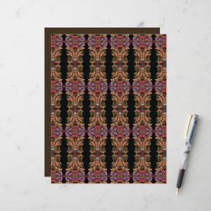 Flores linhas marrons fussy SlixoJournal