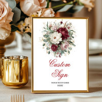 Flores Marrom Chic Eucalipto Dourado Poster Person