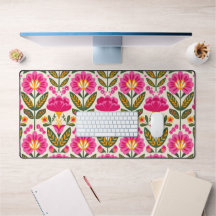 Flores Mexicanas Retro Rosa Fúcsia Floral