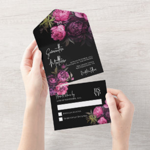 Flores Modernas Elegantes Casamento Sombrio