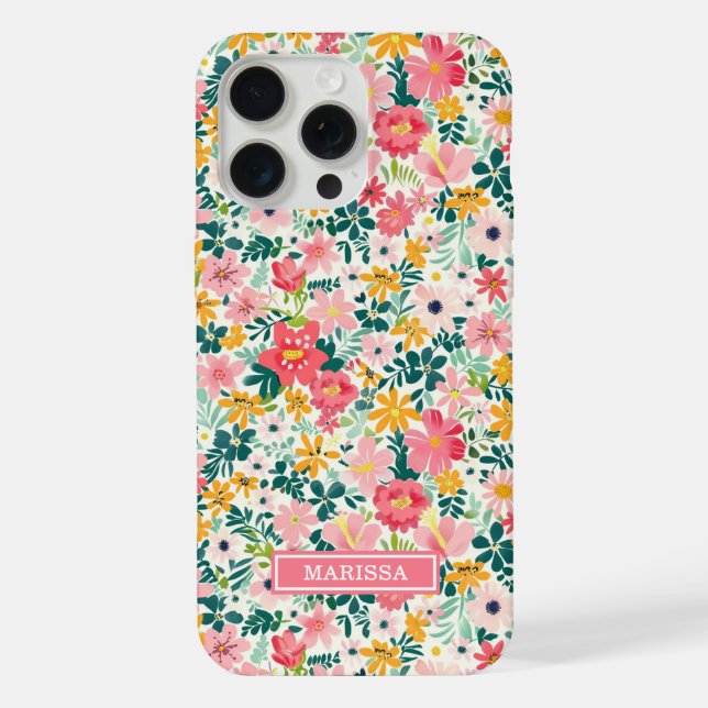 Flores Monogramadas Corais Ditsy (Verso)