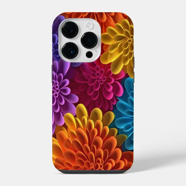 Flores multicolorido 3D (Verso)