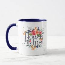 Flores na caneca de Frost para os professores em