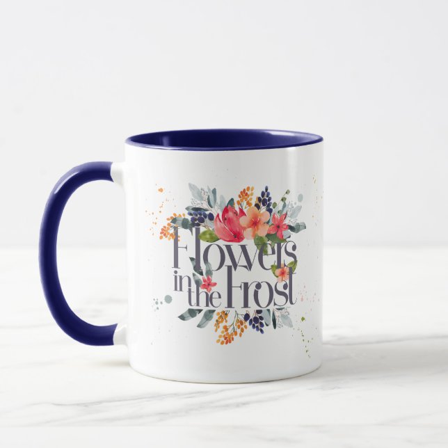 Flores na caneca de Frost para os professores em (Esquerda)