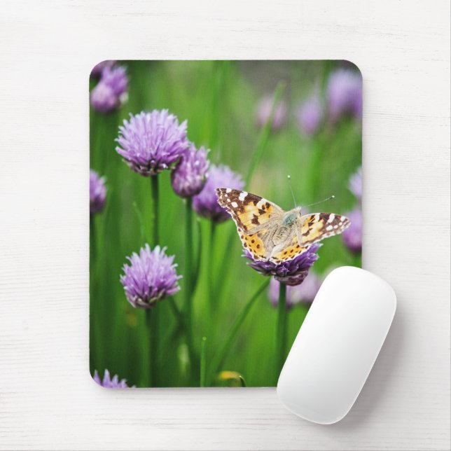 Flores no mouse pad (Com mouse)