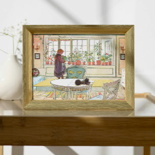 Flores no Poster do muro Carl Larsson