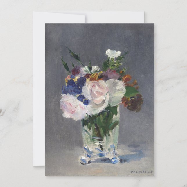 Flores num Vaso Cristal | Édouard Manet (Frente)