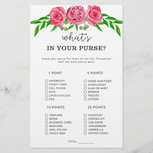 Flores o que está no seu jogo de bolsa (Frente)