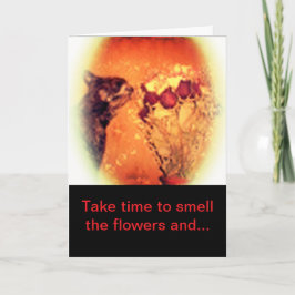 Flores pensando em seu cartão de saudação