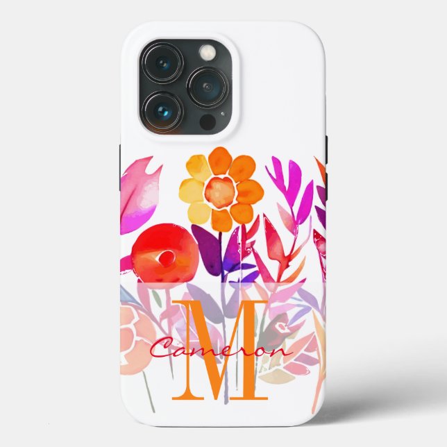 Flores personalizadas com monograma e nome (Verso)