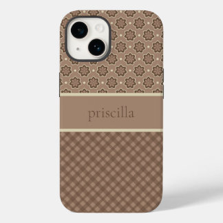 Flores personalizadas e Capa de telefone de Xadrez