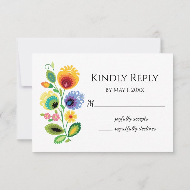 Flores Poloneses Cartões de agradecimentos plano a (Frente)