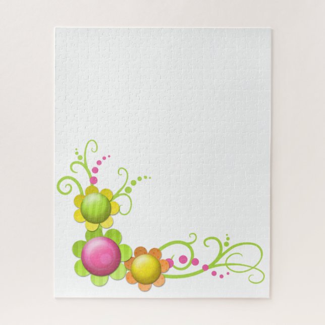 Flores quebra-cabeça Floral (Vertical)