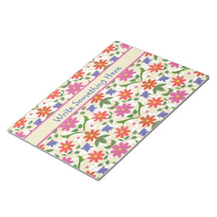 Flores quic, Bolinhas no Bloco de Notas Ecru ou Jo
