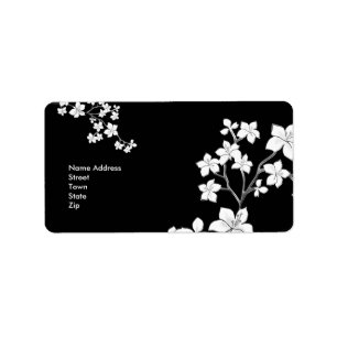 Flores retros 4 do vintage da etiqueta do endereç